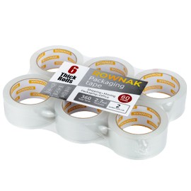 ROWNAK Clear Packaging Tape (6rolls) – 2.7mil Thick, 2.0 inches Wide,60 Yards Roll, Total 360 Yards Strong Adhesive, Silent, Reliable, Cold-Resistant – for Home, Office, Logistics Services and More