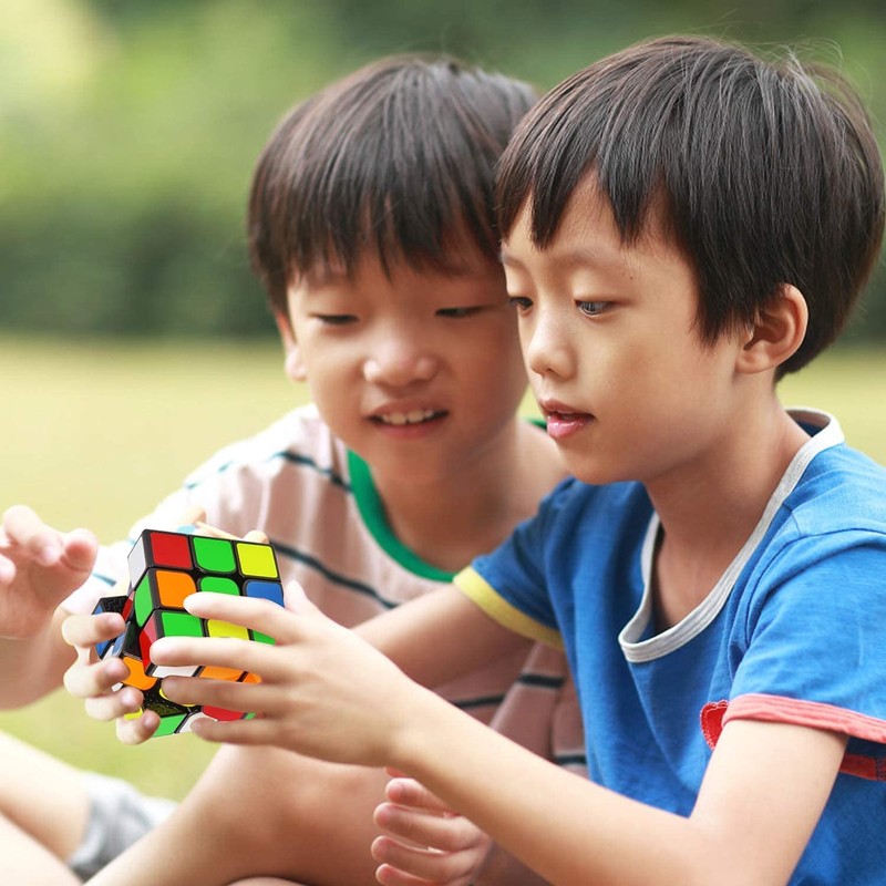 VFunix 2x2 Speed Cube with Storage Pouch, Stickered Edition 2.0,