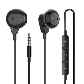 Earphones, Wired Earphones, 0.1 inch (3.5 mm) Jack, Noise Cancelling, Microphone Included, Clear Calls, Volume Control, Stereo Earphones, Ergonomic, Small, Lightweight, Clear Calls, In-Ear Type