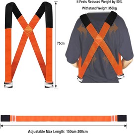 MEZOKUCEL Shoulder Dolly Moving Straps - Lifting Strap for 2 Movers - Move, Lift, Carry, and Secure Furniture, Appliances, Heavy, Bulky Objects Safely, Efficiently, More Easily Like The Pros (Orange)