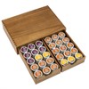 FLYIEE Wooden K Cup Organizer Coffee Pod Storage Box, Coffee