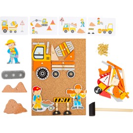 Small Foot 10227 "Fairy" Wooden Hammering Game, Cork Board with Fairy Motifs for Hammering, 6 Years and Above