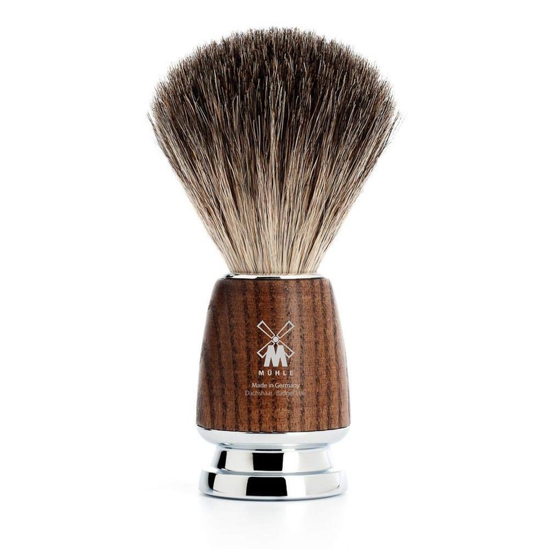 MÜHLE Intro 4-Piece Pure Badger/Safety Razor Shaving Set (Steamed Ashwood