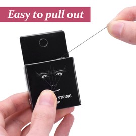 ATOMUS 100 Pack Eyebrow Ruler with 1 Box 10M Eyebrow Mapping Ink String 100pcs Disposable Eyebrow Mapping Stickers with 1pc Pre-Inked Microblading String for Marking Symmetrical Eyebrows (Black)