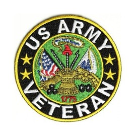 US Army Veteran Patch 3" round embroidered