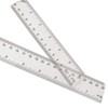 2 Pack Plastic Ruler Straight Ruler Clear See Through Measuring