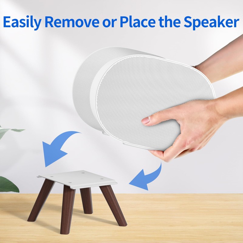 Wooden Table Stand for Sonos Era 300 Space Saving Desktop
