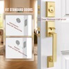 LOQRON Brushed Gold Double Front Door Lock Set, Keyed Entry