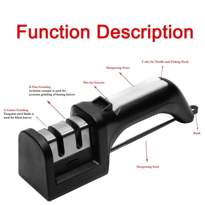 Knife Sharpener - Diamond Knife Sharpening Tools for Straight and