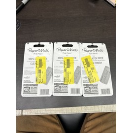 Paper Mate Pink Pearl Erasers, Large, 3 Packs Of 3 Count - 9 Total Erasers!