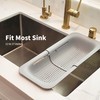 Makerstep Over the Sink Colander Strainer Basket - Expandable, Wash,
