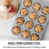 Martha Stewart Gallen 12 Cup Nonstick Carbon Steel Muffin/Cupcake Pan