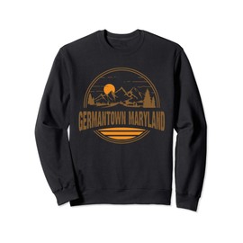Vintage Germantown, Maryland Mountain Hiking Souvenir Print Sweatshirt