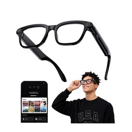 SURPAO AI Smart Glasses with Camera, 4K POV Recording, Transparent Lens