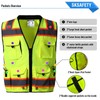 SKSAFETY 10 Pockets Professional Safety Vest, Class 2 High Visibility