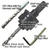 Quick Change Hole Saw Arbor with TCT Pilot Drill for