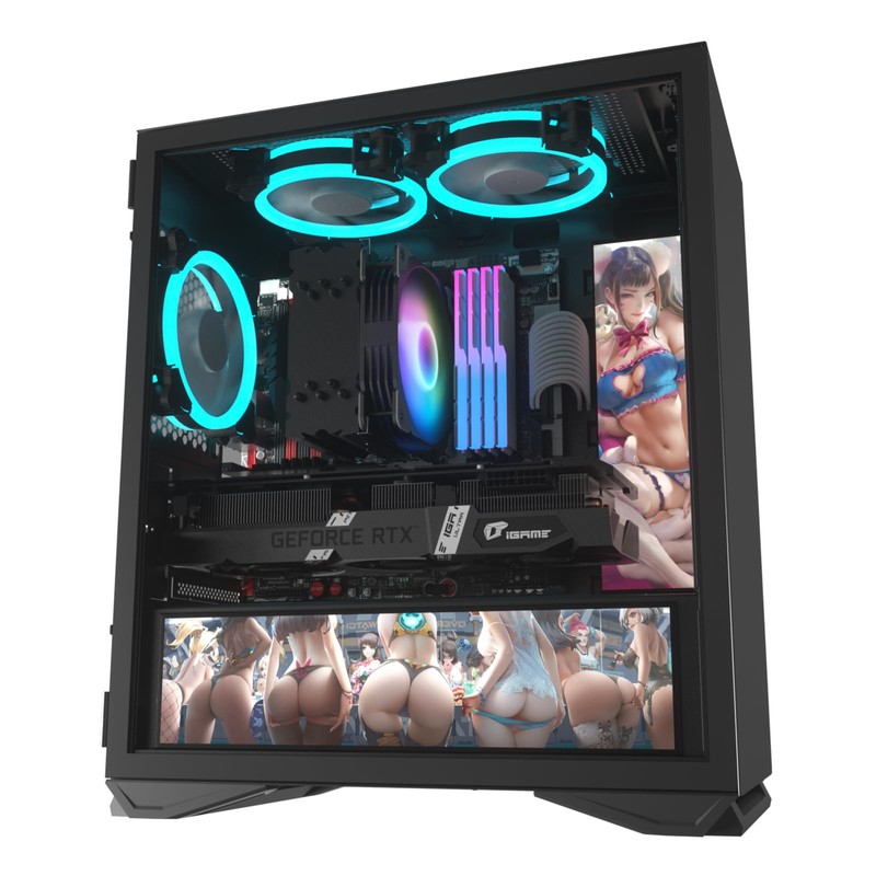 Vetroo Display Board w/LED Lights for Computer PC Case Decor