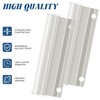 CroBlissful 4 Sets Hinge Leaf for Aluminum Doors - White