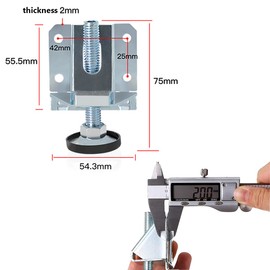 Smavles Heavy Duty Furniture Leveling Feet, Pack of 4, Furniture Feet, Adjustable Cabinet Feet, Height Adjustable M10 with Locking Nuts for Tables, Cabinets, Furniture Shelves