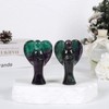 dssmboom 3" Hand Carved Fluorite Crystal Guardian Angel Figurine for