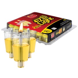 OHR CANDLES Pre - Filled Menorah Oil Cup Candles, Hanukkah Candles EZ Lights, Jelled 100% Olive Oil with Cotton Wick in Plastic Cup, Medium (Pack of 44) - Burns Approx, 1/2 Hrs