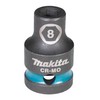 Makita E-16047 Impact Black Impact Socket 1/2" SW8 Short, Chrome-Molybdenum,