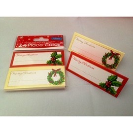 24 x Christmas Xmas Place Cards Table Name Settings - 2 Designs to Choose, Traditional