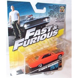 H0T WHEELS FAST & FURI0US 7 orange plymouth R0AD RUNNER 1970 car 1.55 scale diecast model