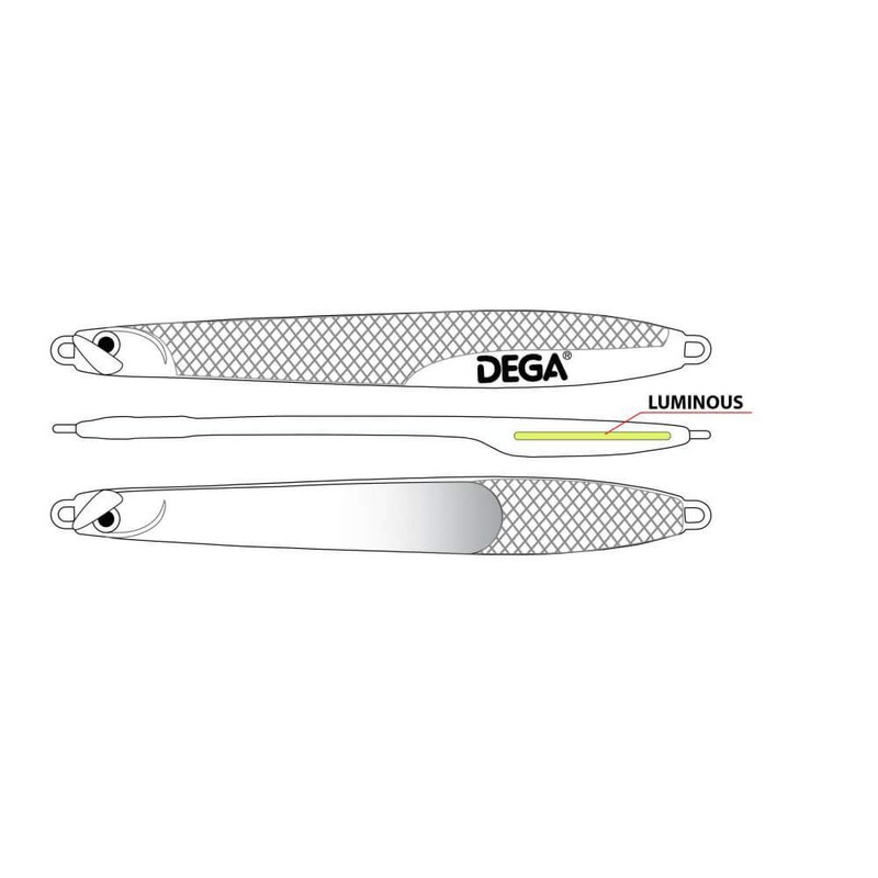 Dega Seatrout Björn Sea Trout Blinker UVAktiv/Blue Silver 25g