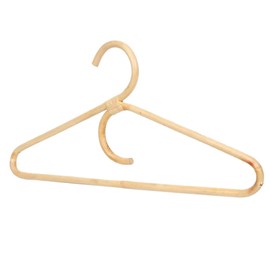 Backbayia Rattan Clothes Hanger Organizer Coat Hanger Wall Mounted Coat Rack for Home Cloakroom Wardrobe (A)