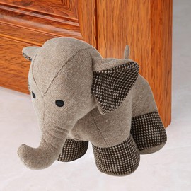 Cute Decorative Door Stopper for Bottom of Door and Inside Door Decorative.Soft and Weighted Door Stop to Keep Door Open for Home and Office(Elephant)