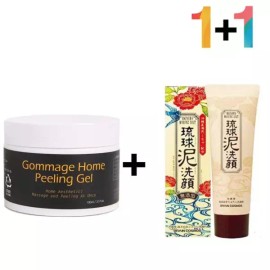 First Pick 아하 바하 필링젤 얼굴 페이셜 각질 셀프 [고마쥐필링젤 1개-오키나와머드폼 1개] AHA BHA Peeling Gel Facial Exfoliation Self [Gomaj Peel Gel 1 piece - Okinawa Mud Foam 1 piece]