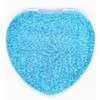 Mpowtech Cute Heart Shaped Compact Mirror for Purse,Blue Travel Mirror