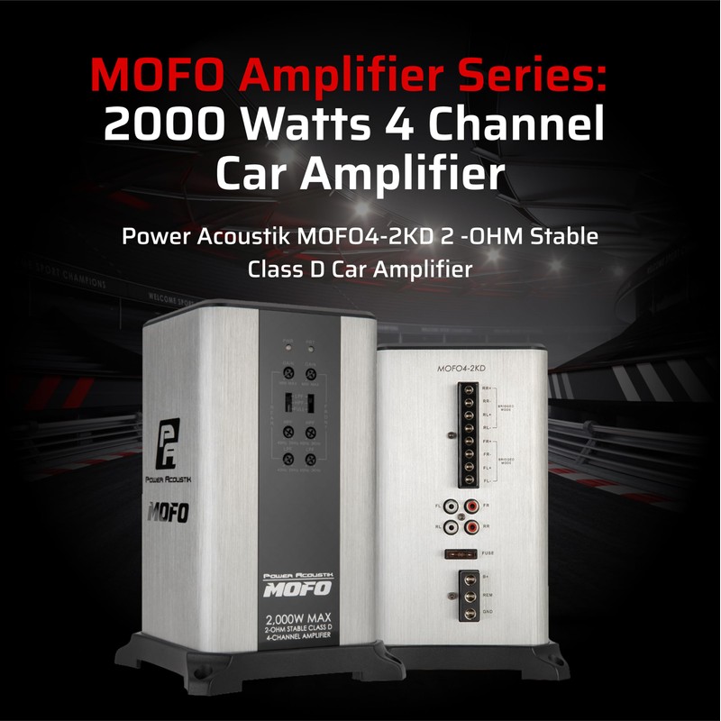 Power Acoustik Class D 4 Channel Amplifier – 2000 Watt