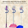 2 Pieces Mop Broom Holder Organizer Broom Hook Broom Holder