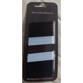 Pasadores de bobina sin metal, color negro, transparente