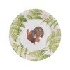 Caspari Turkey Among Ferns Paper Dinner Plates - Includes 12