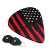 Guitar Picks 0.73mm Medium 6 Pack - Black Red American