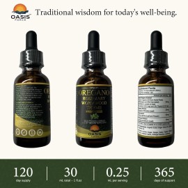 OASIS FORCE Organic Oil of Oregano | 1 fl oz Liquid | Vegan, 5% High Carvacrol.