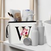 Vavabox 2 Pcs Initial Toiletry Bags Set,Birthday Gifts for Women,Travel