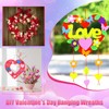 MixTeach 12 Pcs Foam Heart Wreath Ornaments Valentine Hanging Heart