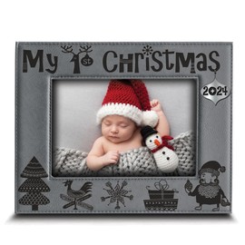 BELLA BUSTA My First Christmas 2020 Baby's First Christmas Leather Photo Frame (10 x 15 cm) Horizontal (2020)