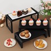 ELITEROO Black 3-Tier Wooden Cupcake and Dessert Display Stand, Multi-Tier