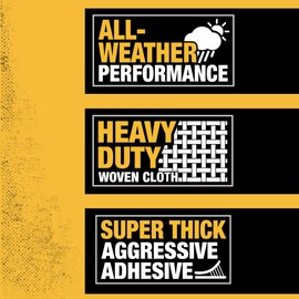 DEWALT Ultra Tough Duct Tape, 1.88 in x 30 yd, Heavy Duty, Ultra Strong, Aggressive Adhesive, All-Weather, 12 Rolls, Black