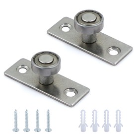 Sliding Door Floor Guide Floor Roller Guide Ball Bearings – Pack of 2 Sliding Door Fittings Made of Metallic, Sliding Door System Running Rail, Window and Door Detector, Wall Mounting for Door