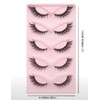 5 Pairs False Eyelashes – C Curl, Cat Eye Look,