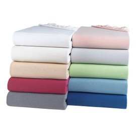 BaSaTex Organic Jersey Fitted Sheet, 100% GOTS (Global Organic Textile Standard) Certified Cotton, Fitted Sheet in All Sizes, Children's and Baby Beds, 60 x 120 – 70 x 140 cm, Anthracite