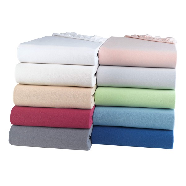 BaSaTex Organic Jersey Fitted Sheet, 100% GOTS (Global Organic Textile