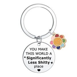 Ghloyza Funny Appreciation Keyring Thank You Gifts for Colleague Friend Teacher Coworker Keyrings Birthday Gift Friendship Gifts for Best Friend Keyring