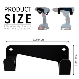 Vakonyx Drill Holder, Heavy Duty Steel Drill Dock Wall Mount, Universal Tool Organizer with Easy Access - 1 Pack for Garage Workshop Home Storage​